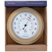 22cm Brown NeXtime Lily Outdoor Thermometer